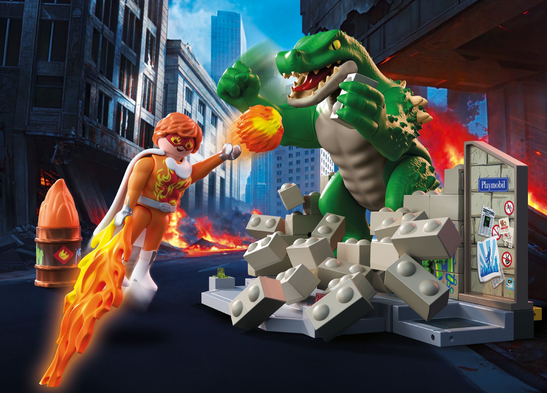 Grande Figurine Playmobil DC Universe 65 Cm - Superman, Batman Ou Wonder Woman Au Choix