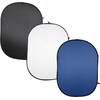 Walimex Pack de 3 fonds pliables noir/blanc/bleu (150 cm)