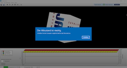 Windows affiche une alerte après une heure et cinq minutes. Au bout d'une heure douze minutes, l'ordinateur s'éteint.