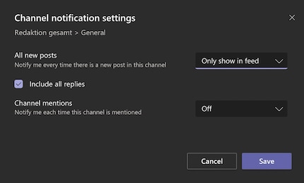 The Custom Notifications screen.