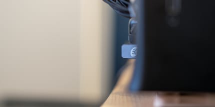 The graphics card is too wide for the case.