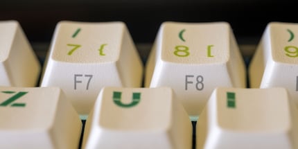 The F keys up close.