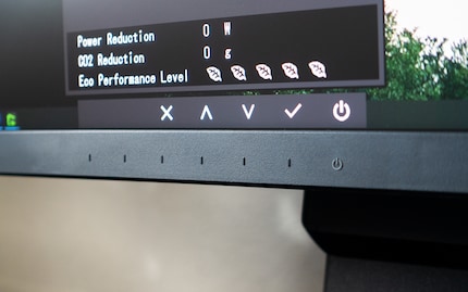 All controls are located directly below the display.