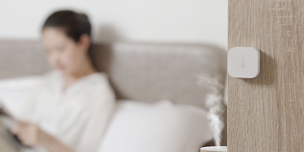 Ce capteur Aqara mesure la température, l'humidité et la pression atmosphérique. Source : Batna24.com