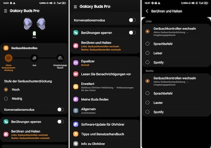 Aperçu de l'application Samsung Wearable.