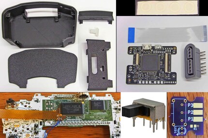 Das Game Boy Advance Board unten links ist nicht im Mod Kit inbegriffen. ;)