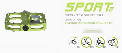 Adaptées à la descente à 40 % seulement.