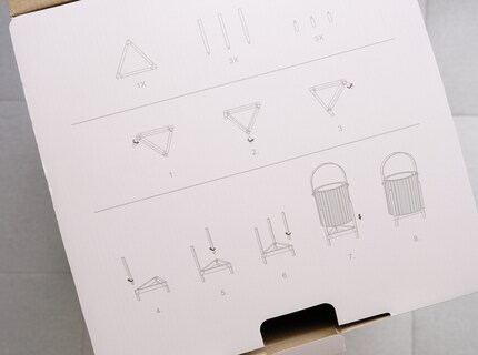 Les instructions de montage du cadre se trouvent dans la boîte.