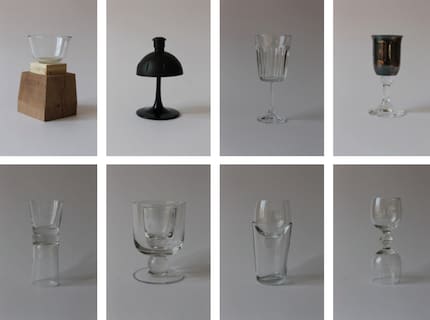 En recherchant une forme adéquate, Alex a choisi de réutiliser des verres de seconde main...