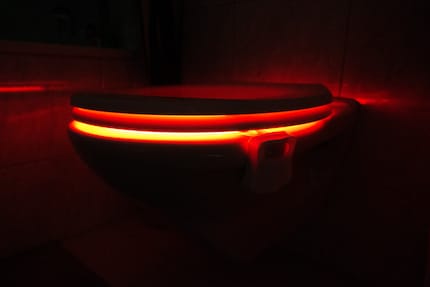 The sensors work well. If I switch on my bathroom light, the LED light promptly switches off.