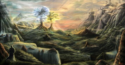 Les Arbres du Valinor : Telperion et Laurelin