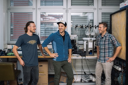 The ThermodynamX team (from left to right): Christian Seitz, Tobias Menzi, Bernhard Vetsch