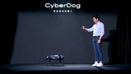 Si l’humain sur la photo mesure 170 cm, le chien robot doit mesure 40 cm de haut et 60 cm de long.