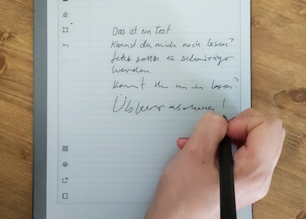 Le texte d'essai : Das ist ein Test. Kannst du mich noch lesen? Jetzt sollte es schwieriger werden. Kannst du mich lesen? Überraschung!