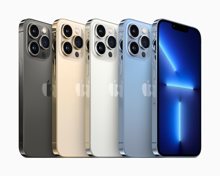 La sélection de couleurs est identique sur l’iPhone 13 Pro et l’iPhone 13 Pro.