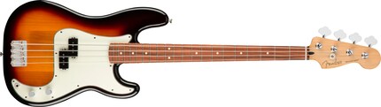 Une Fender Precision Bass avec finition sunburst