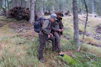 Marco et Claudio à l'ouverture de la chasse 2021 dans les Grisons.