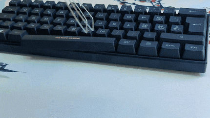 Une fois que vous avez retiré le capuchon de la touche, vous avez accès au switch et aux stabilisateurs.