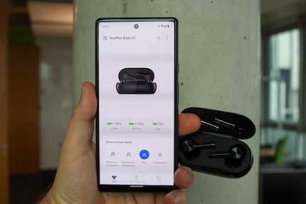 L'appli HeyMelody avec des informations sur les niveaux de batteries.