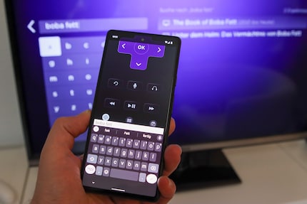 Écrire sur la télévision avec son smartphone.