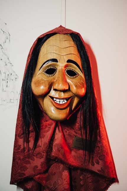 The Chrottni is the most famous Flums mask. There’s an unwritten law that says it’s only allowed to be carved here and in no other village.