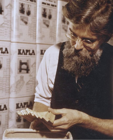 Tom van der Bruggen, the inventor of Kapla.