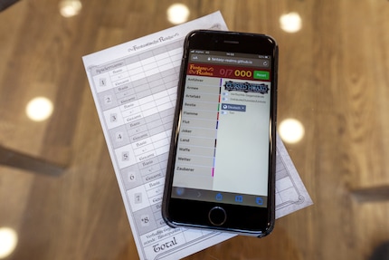 Scoring is much easier with the web app.