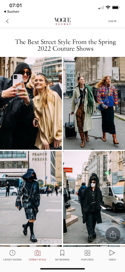 De nos jours, la scène de la mode en dehors des défilés est tout aussi passionnante que les collections présentées sur le podium. Photos : captures d'écran Vogue Runway