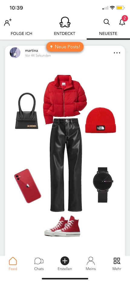 Vous pouvez planifier une nouvelle tenue dans les moindres détails, y compris les couleurs assorties à votre iPhone. Photos : captures d'écran Combyne