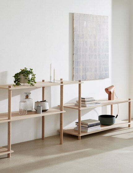 Dimensions: 120 × 40 × 78.5 cm | Material: oak, metal | Image: Woud