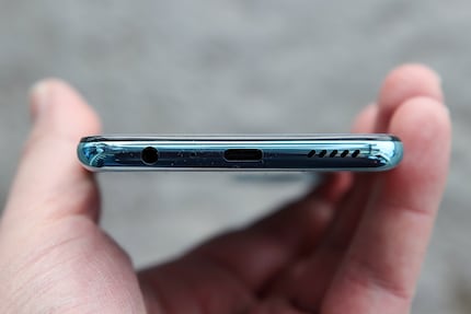 3.5mm headset jack and USB-C port underneath.