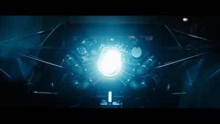 The blue flame of the Batmobile
