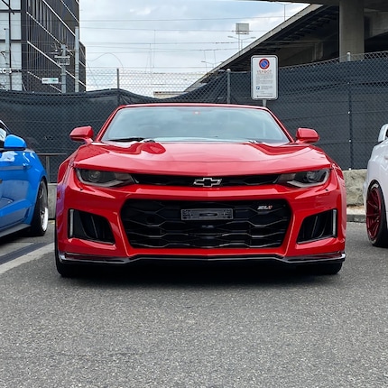 The Chevrolet Camaro from the front.