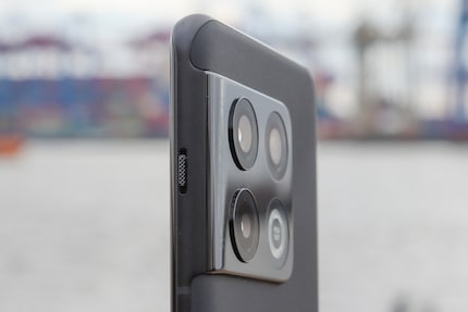 The alert slider on the side.