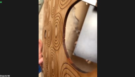 Or that it was created from a flat piece of veneer.