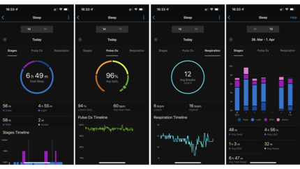 Die Garmin-App bietet detaillierte Statistiken zu Eurem Schlaf. / © NextPit