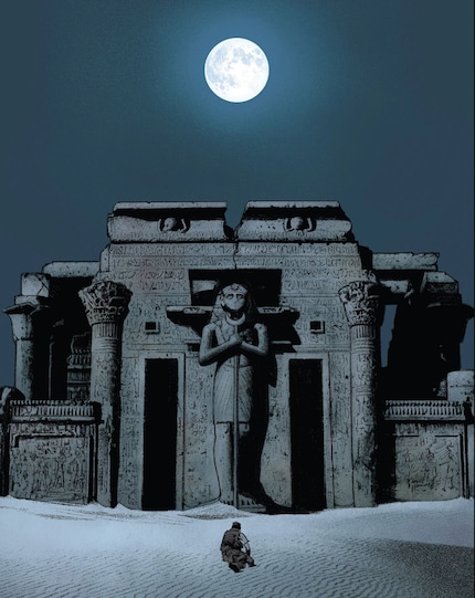 C'est Khonsou, le dieu égyptien de la Lune, qui donne ses pouvoirs à Moon Knight.