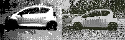 On the left the Nintendo original, on the right an imitation from the iPhone camera.