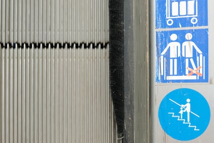 One of the many signs makes it clear that the bristles aren’t for shining shoes.