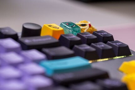 Grâce au format TKL, il y a beaucoup de place pour ce qu’on appelle les capuchons artisanaux.