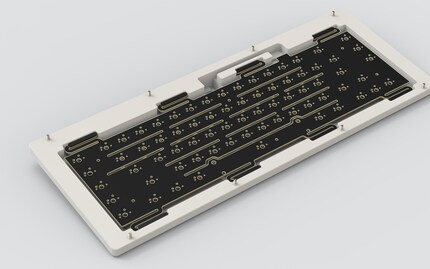 Les « flex cuts » sur le circuit imprimé du clavier Class 65.