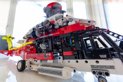 The right side of the helicopter with the winch and two more switches.