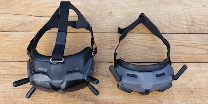 The new Goggles 2 (right) are more compact, but not lighter than the old FPV Goggles V2.