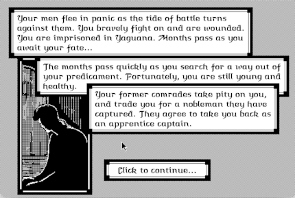 En prison, vous avez le temps de réfléchir. Vous voulez réessayer ou vous en avez marre de la vie de pirate ?