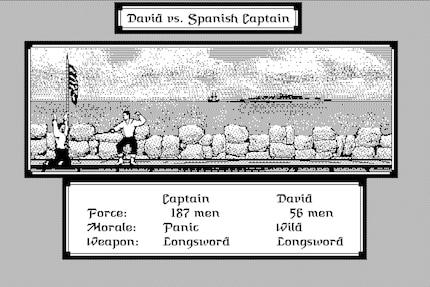 Les pillages sont toujours précédés d'un combat à l'épée. Celui-ci est plus facile si vous avez plus d'hommes que votre adversaire.