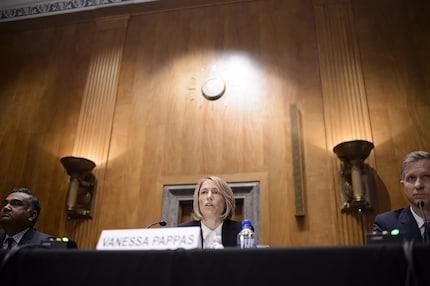 Vanessa Pappas, Chief Operating Officer de TikTok, lors d'une audition devant le Sénat américain le 14 septembre 2022.