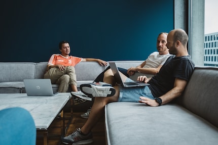 Martin, Oliver et Nicolas forment une équipe bien rodée (de gauche à droite)