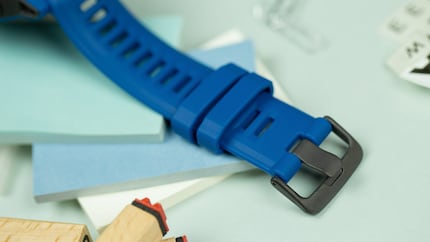 Das mitgelieferte Silikon-Armband passt farblich zum Gehäuse, lässt sich aber auch einfach austauschen. / © NextPit
