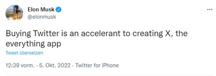 Verrät der Milliardär hier seine Zukunftspläne für Twitter?