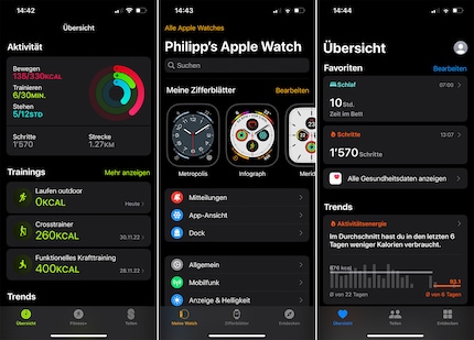 Pour l’Apple Watch, trois applications sont nécessaires.
